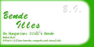 bende illes business card